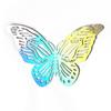 Favor Hollow Butterflies Decals 3D Butterfly Wall Stickers Metal Texture Colorful Mirror Paper