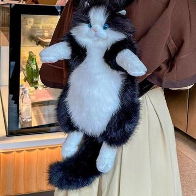 Имитация Коровы Кошки Рюкзак Милая Кукла Плюшевые Игрушки Подруга Подарок на День Рождения Мультяшная Унисекс Сумка Школьный Туристический Рюкзак