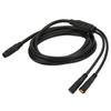 Electric Bike Extension Cable Bicycle 1 To 2 Split Motor Cable with Waterproof Connector 155cm