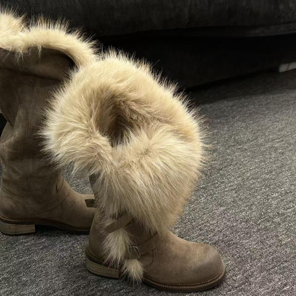 Shoe Utopia 2025 Зимние Русские Высокие Пакл Толстый Флис Модные Теплые Снегоступы