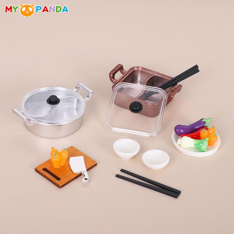 1 Set Doll Kitchen Cookware Baking Supplies Decor Toy 1/12 Dollhouse Mini Kitchenware Kit Model Micro Scene Construction Props