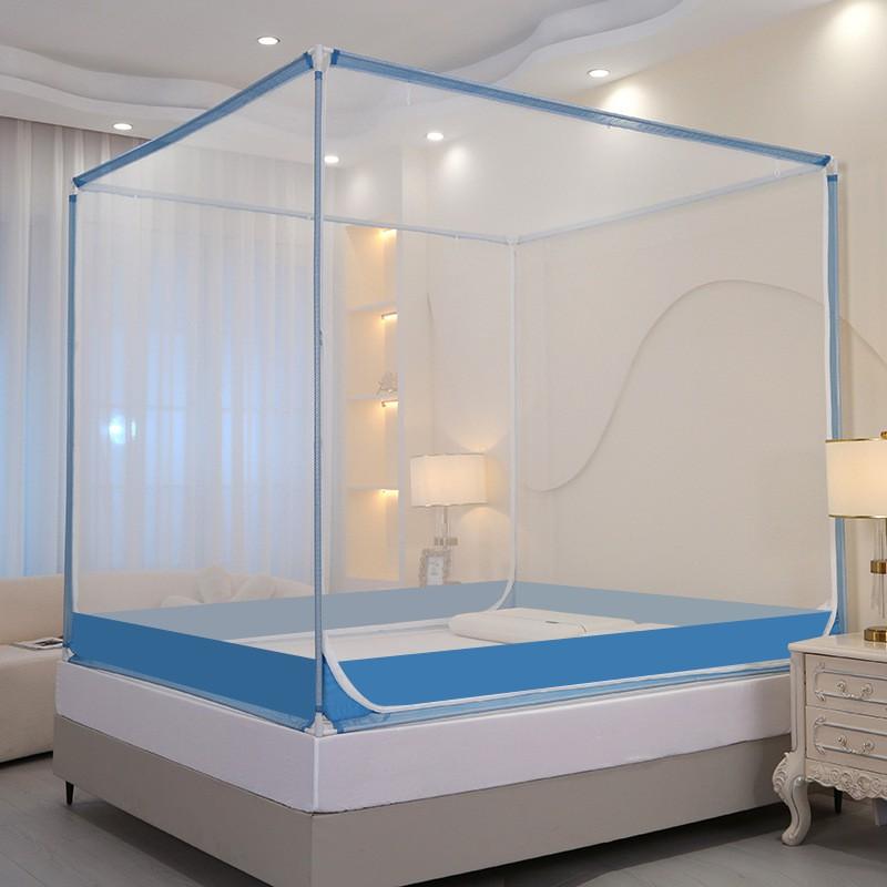 Foldable Mosquito Net 1.5m 1.8m Bed With Steel Frame Double Door Mesh Canopy Baby Kids Adult