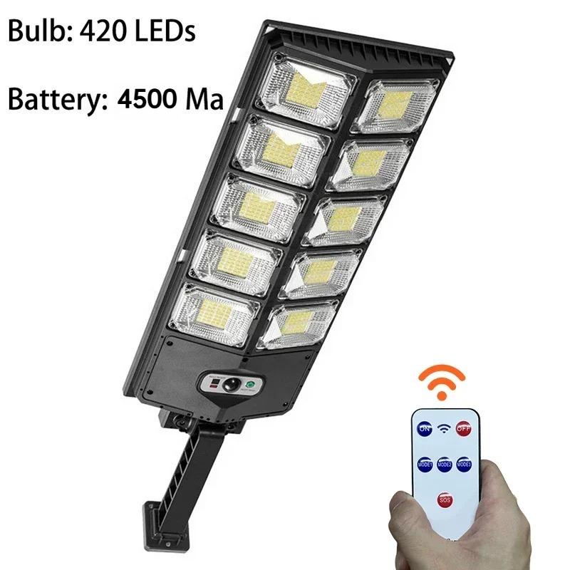Уличный солнечный фонарь 504/336/240/252 светодиода высокой мощности с датчиком и пультом дистанционного управления, настенный прожектор для двора, гаража, сада