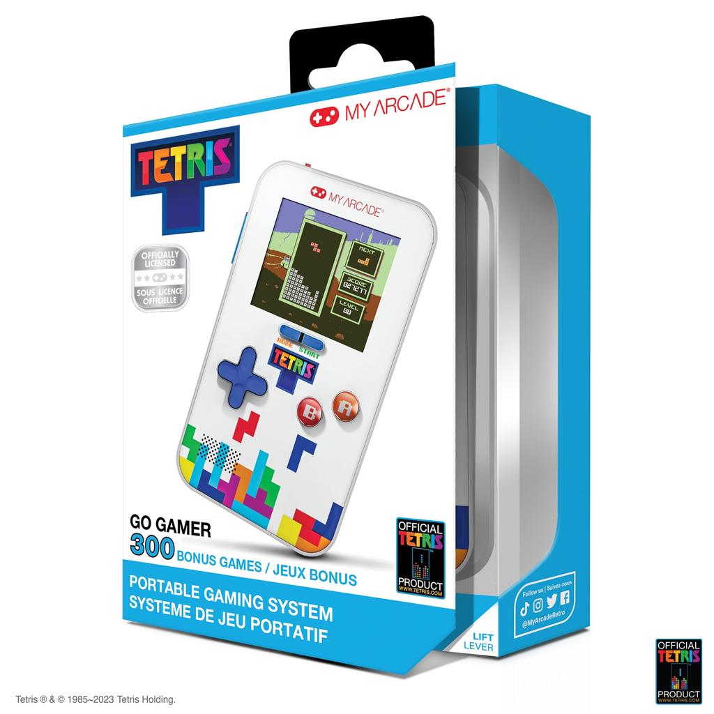My Arcade Официально лицензированная портативная игра Тетрис Включает 300 бонусных аркадных консолей Тетрис. игры.