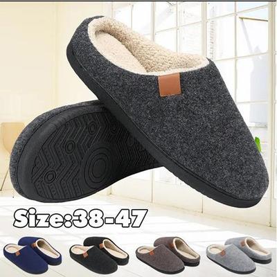 Мужские тапочки, зимние теплые домашние тапочки, домашние хлопковые тапочки, напольная обувь для пары, спальни, большие размеры