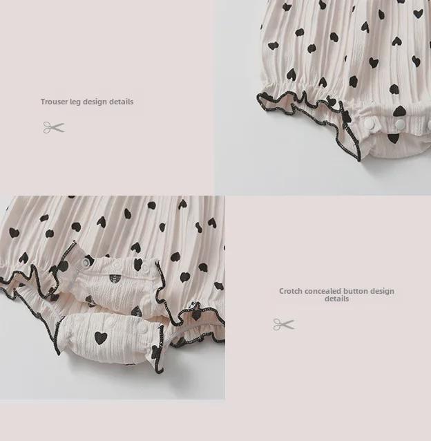 Летний комбинезон с капюшоном для новорожденной девочки - комбинезон принцессы для прогулок