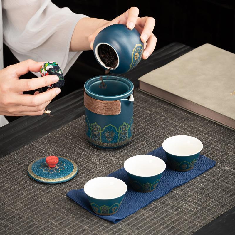 Дорожный чайный набор Портативный чайный набор Кунг-фу Чашка Kuaike для кемпинга на открытом воздухе Годовое собрание компании Деловые подарки