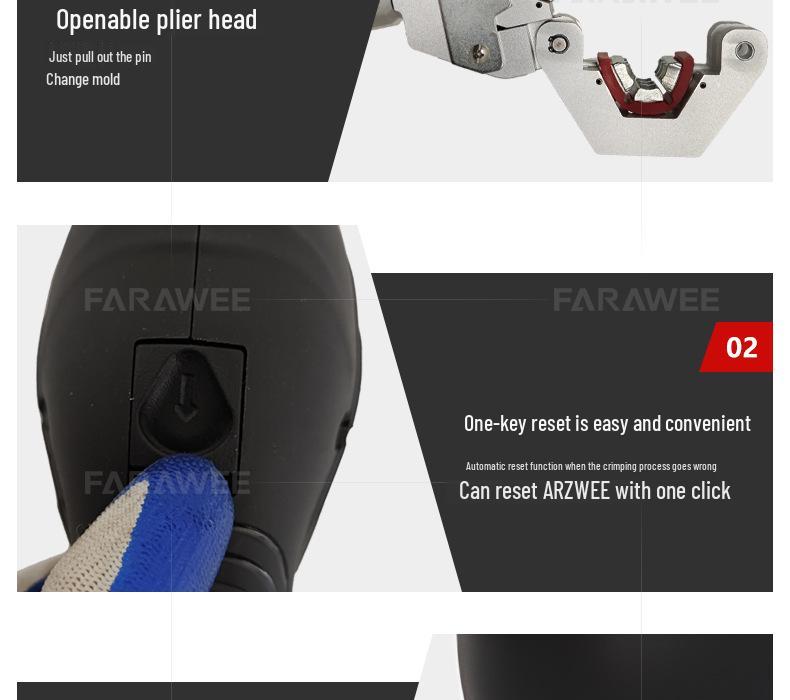 Электрический гидравлический обжимщик для шлангов кондиционера автомобиля, модель OPT-7842