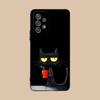 Милый Кофе-Кот Матовый ТПУ Чехол для Мобильного Телефона для Samsung Galaxy A56 55 54 53 52 51 36 35 34 23 16 15 5G Цветная Крышка