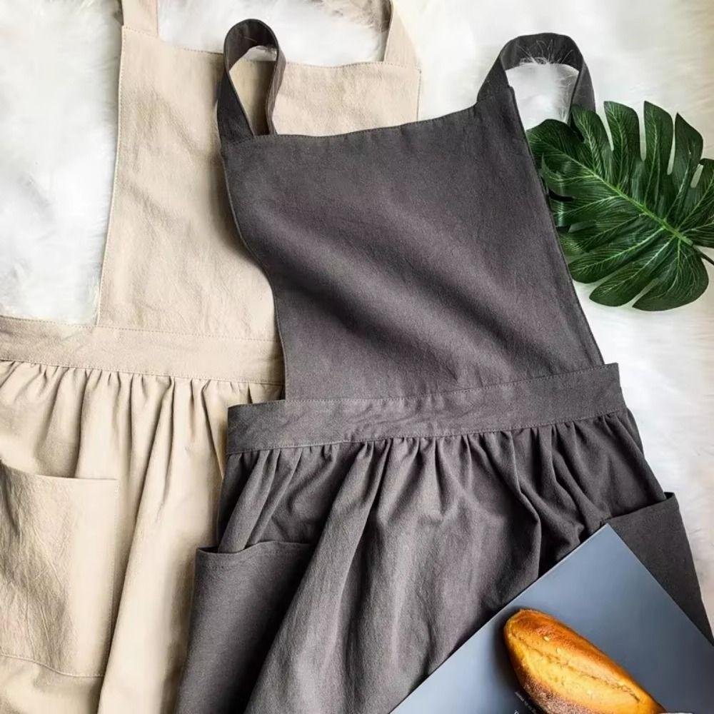 Adult/Children Kitchen Cooking Apron Solid Color Children's Apron Florist Apron  Cooking Baking