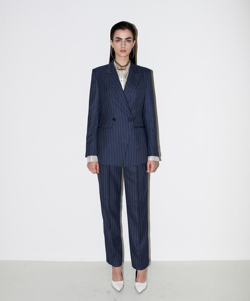 Chaenyuyog Not A Cliche Tailored Trouser [Stripe Navy]