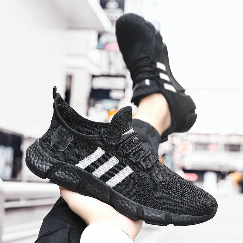 Весенняя пара модных ботинок с настоящей попкорновой подошвой, мужская обувь большого размера, летние мужские и женские кроссовки для бега из дышащей сетки, мужские