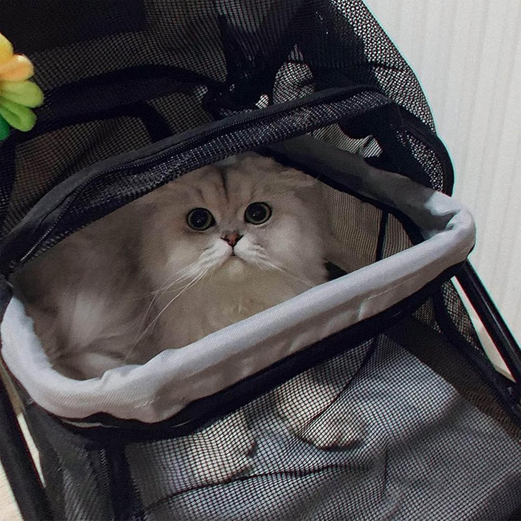 Athvcht Тележка для питомцев с прогулочной коляской для собак Легко Легко хранить Собака Большая Тяжелая нагрузка Для собак и кошек Колесики, Вращение на 360°, Коляска, (49x69x97СМ,