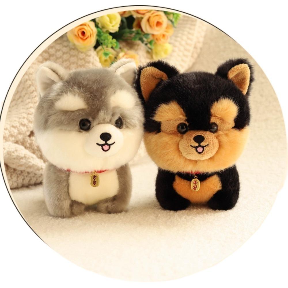 Plush Adorbale Furry Plush Corgi Dog Stuffed Doll Fluffy Puppy Soft Doll  Girl Gift