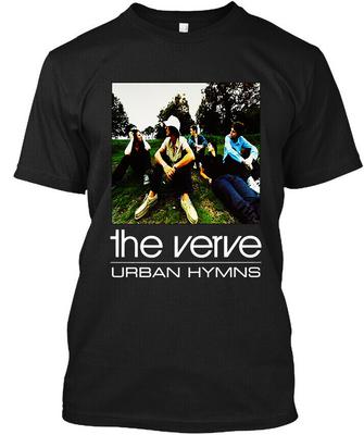 НОВИНКА! ПОПУЛЯРНО! Футболка с графическим логотипом The Verve Urban Hymns Английская Музыка Мужская Женская Футболки Топ Топы Футболка Размер S-4XL