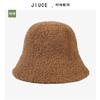 Однотонная утолщенная шерстяная шляпа-ведро для женщин, осенне-зимняя, защита ушей, иностранный стиль, показывает лицо, маленькая шляпа-ведро, универсальная шляпа для бассейна, прилив