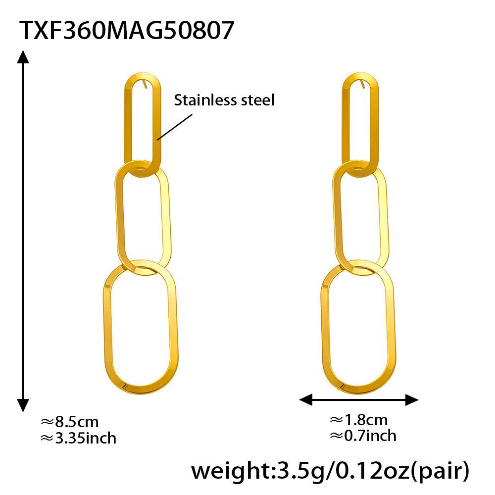 Толстая цепь ожерелье браслет серьги из нержавеющей стали с 18-каратным золотым покрытием наборы ожерелий браслетов серег-подвесок для женщин