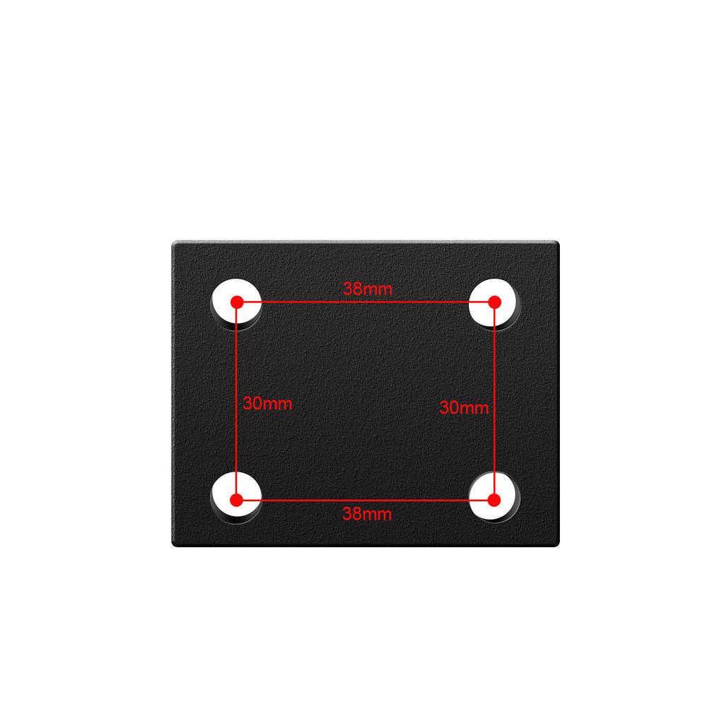 Aluminum Alloy Square Mounting Base w/ 1 inch ( 25mm ) Ball Head Adpter Compatible Mounts for GoPro Action Camera Accessories