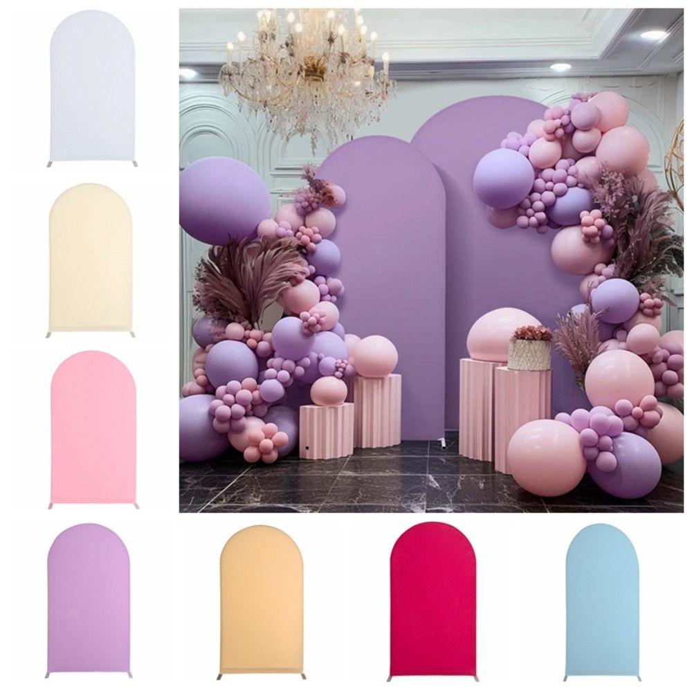 Elastic Double Sided Arch Backdrop Cover Doubleside Arched Shape Backdrop Cover Baby Shower
