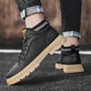 Мужские высокие кроссовки Осень и Зима Мужские нескользящие кожаные туфли Водонепроницаемые повседневные мужские мотоциклетные ботинки