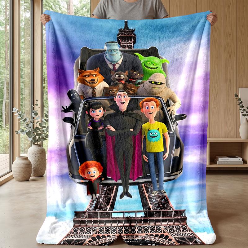 Soft Flannel Blanket Lightweight Cozy Bedroom Living Room CoverHotel Transylvania