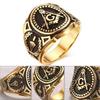 Vintage Alloy Punk Freemason Sign Masonic Ring Men Personality Jewelry Gift