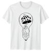 Mushroom Inside Lightbulb Idea TShirt Nature Abstract Birthday