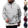 Весенне-осеннее мужское худи свободного кроя, худи-пуловер на половину молнии, мужское спортивное и повседневное худи