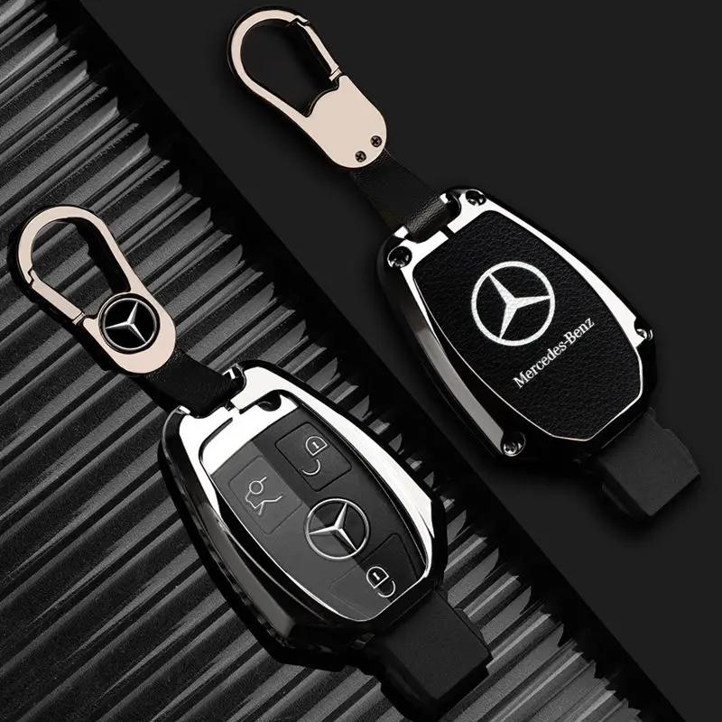 RPO5 Car Alloy Key Case Key Bag Shell Key Chain Mercedes-Benz A C E G S V Class CLA CLS GLA GLC GLE GLK Vito Sprinter SL SLK Viano ML