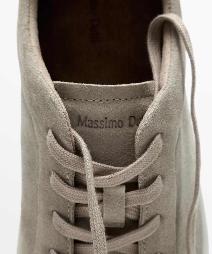 Кожаные кроссовки на платформе Massimo Dutti