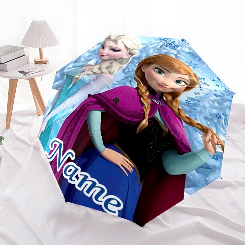 Personalized Name F-Frozen Print Umbrella - Automatic Open/Close, Eight-Rib Durable Frame, Automatic Folding Umbrella
