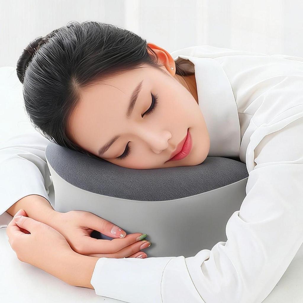 Desk Pillow, Memory Foam, Portable Headrest, , Breathable, for Sleeping Face Down in The Office