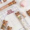 1 шт. Шариковая ручка Kawaii Bear Cartoon 10 цветов, шариковая ручка с разноцветной подписью, симпатичные канцелярские принадлежности, шариковая ручка, канцелярские принадлежности для студентов