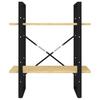 Bookshelf 2 Shelves 60 x 30 x 70 cm Solid Pine Wood