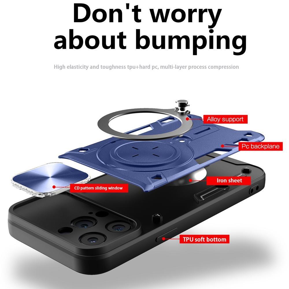 360°Rotation Magnetic Ring Stand Lens Protector Armor Case for iPhone 15 14Plus 13 12 11Pro Max for Samsung S24 S23 S22 S21 S20 Ultra Plus A05 A14 A54