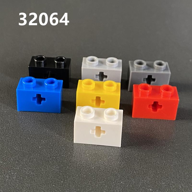 Совместимый строительный блок 32064, кирпич с отверстием, запасные части для строительного блока технологического оборудования, 1X2, отверстие для вала, ударяющее, высокое, кирпичное отверстие, балка
