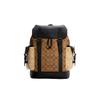 Рюкзак Hudson 26 Classic Monogram Color Block с клапаном, большой вместимости, из холста и кожи, мужской рюкзак, цвет Хаки-Коричневый Черный, C6081-QBT5K