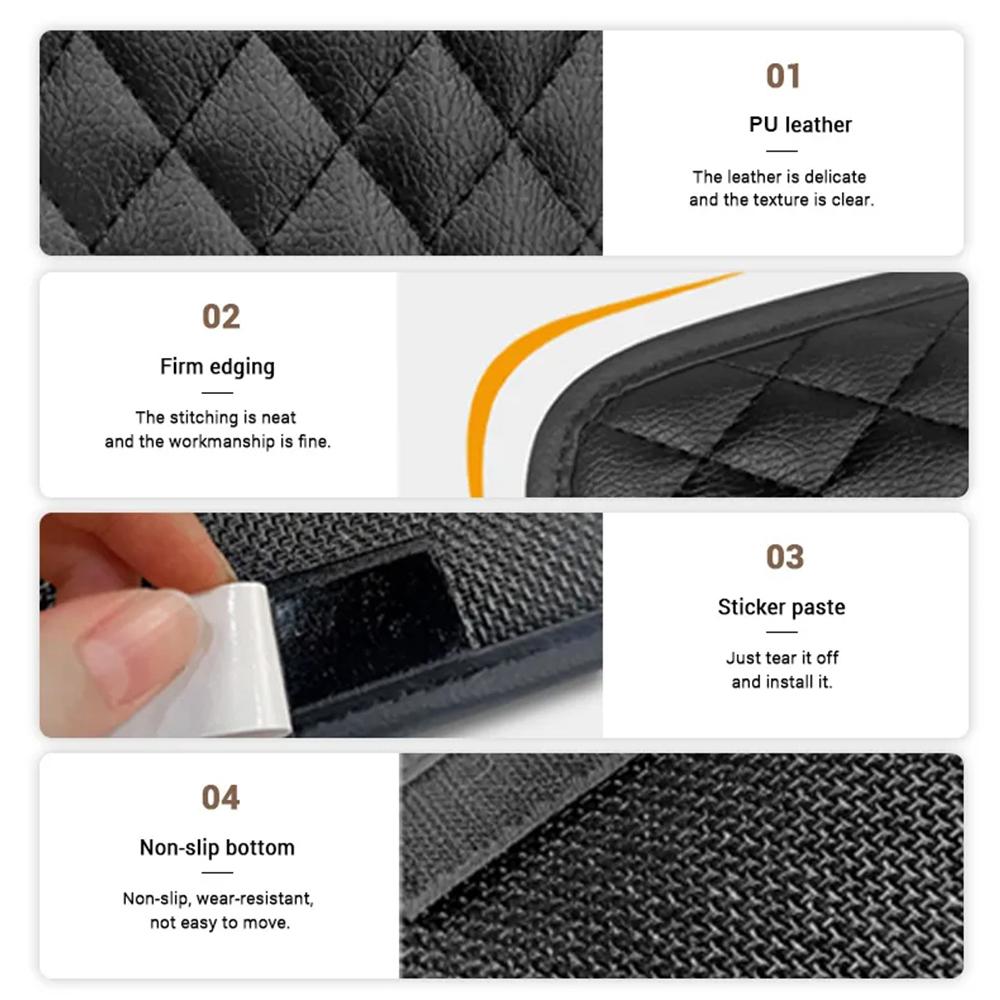 Автомобильные самоклеящиеся органайзеры Карманные сумки Автомобильный ящик для хранения Сумка для сбора карточек Телефон Ключ Липкий чехол для салона автомобиля Универсальный