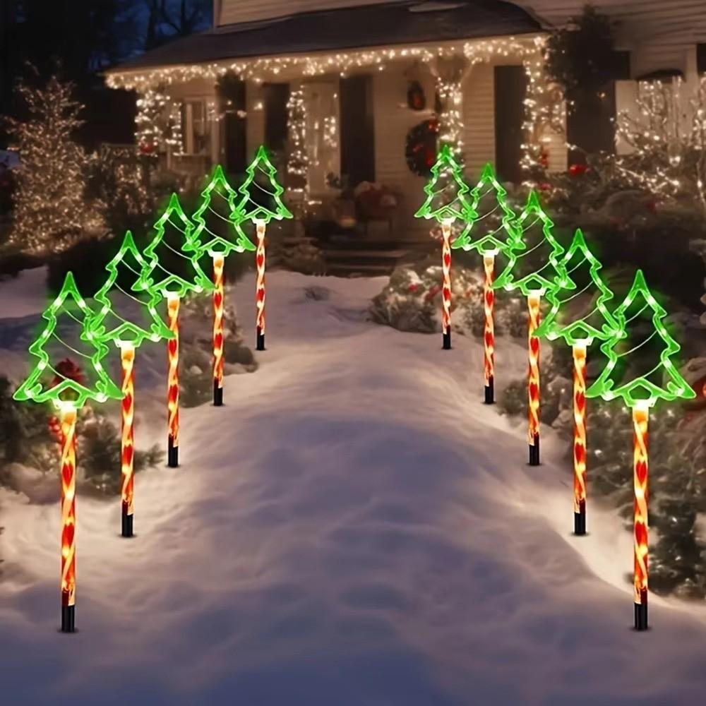 Creative Santa Claus Solar Lights Solar-Powered Holiday Decoration Lights Xmas Party Decorations