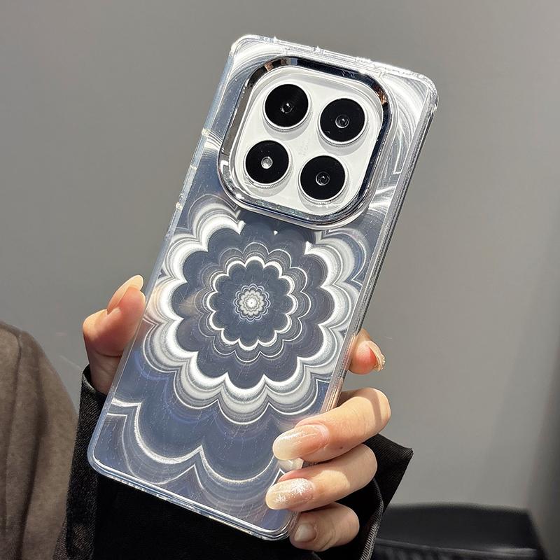 Модный лазерный чехол с цветами для Xiaomi Redmi Note 15 Pro 14 13 12 11 A5 A3 15C 14C 13C Poco X8 Pro X6 C65 C71 15T Чехол-крышка Мягкий ТПУ Задние чехлы для телефона