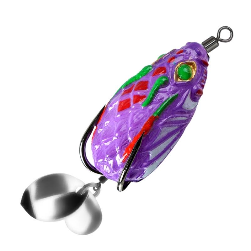 4cm 5.8g Ray Frogs Crankbait Lures PVC Frogs Lures Fishing Lures with Double Hook Blackfish Frogs Baits Multiple Color