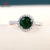 Круглое зеленое кольцо на палец с кубическим цирконием для женщин, блестящие аксессуары, винтажное кольцо в стиле ретро, ​​вечерние, роскошные ювелирные изделия, подарок