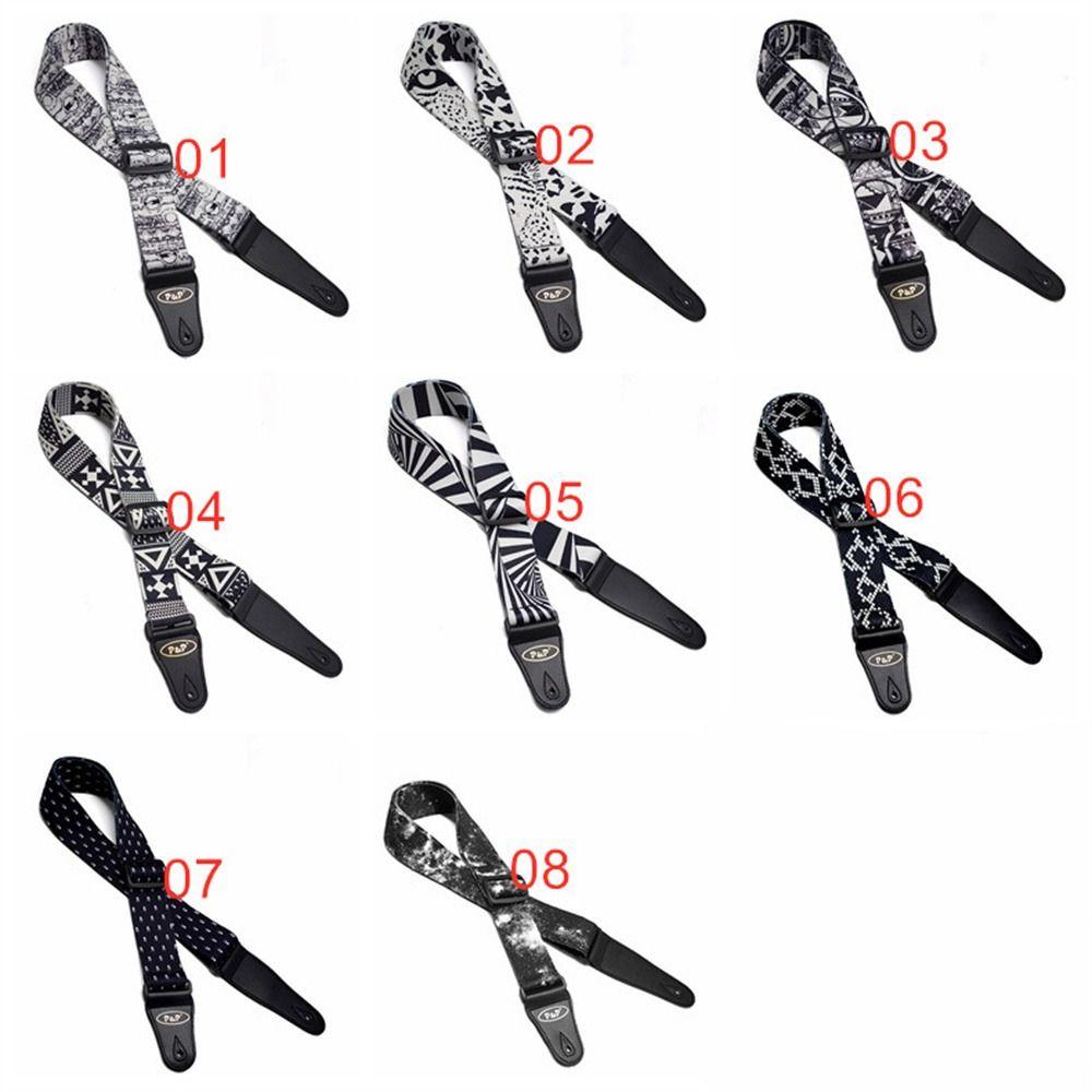 Plaid Pattern Electric Guitar Belt Adjustable Acoustic Guitar Strap Guitar Strap Folk Guitar