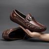 Мягкие кожаные слипоны для мужчин Мокасины Новинка Мужская повседневная обувь Тренд 2024 Законное Высокое качество Модные Удобные Обычные