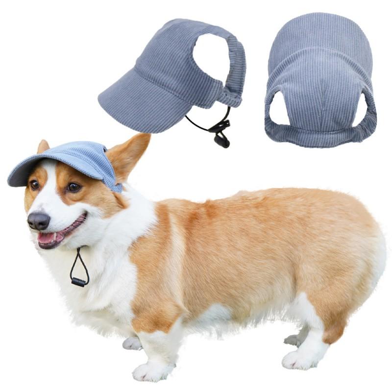 Adjustable Sun Protection Dog Cap Medium To Large Breeds Cotton Knit Baseball Hat In Khaki Sage Blue Dusty Pink Olive Green