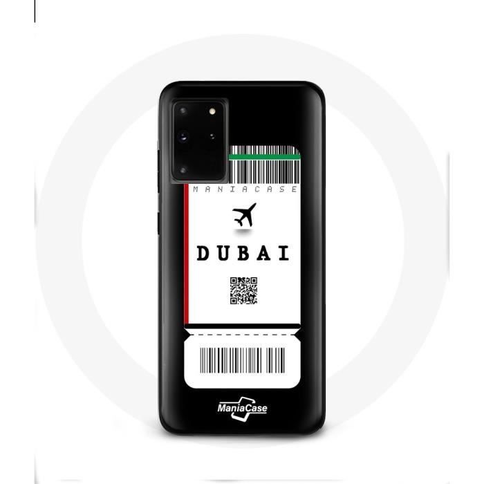 Coque - Samsung - Galaxy S11 Plus - Billet d'avion Dubai - Souple - Noir