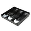 Black ABS Plastic Cash Drawer Insert Tray Three Compartments Money Tray  Cashier