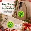 Xiaomi 10PCS Christmas Snowflake Keychains, PVC Hanging Charms for Keys, Backpacks, Gift Bags and Tree Decorations