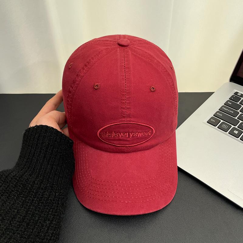 Spring New Letter Embroidered Baseball Cap Versatile Face Small Visor Fashionable Commuter Cap Children