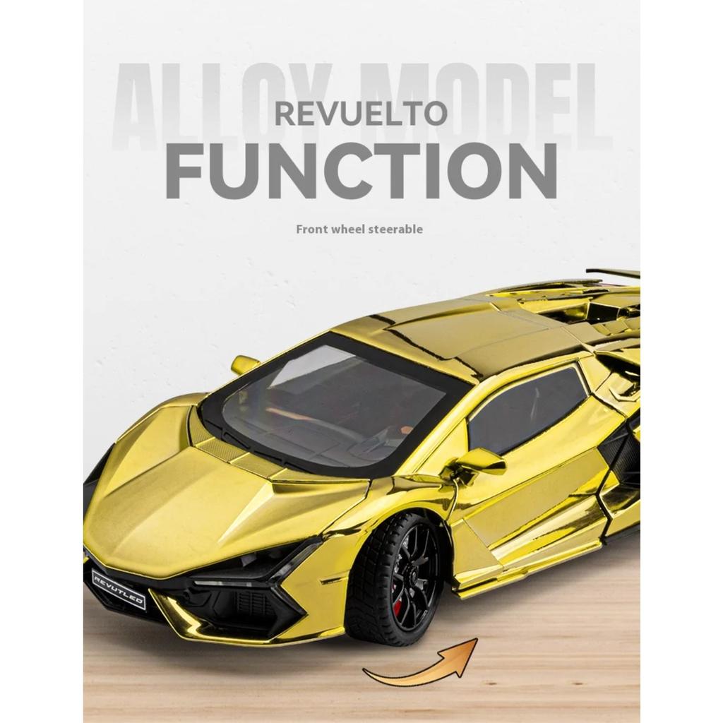 Spray 1/24 Lamborghini Revuelto Hybrid Super Sports Car Alloy Diecast Model Car Miniauto Simulation Collectibles Birthday Gifts